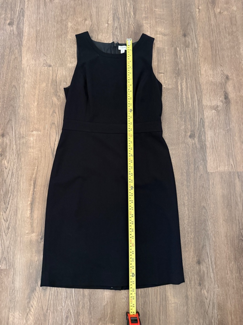 J. Crew Black Sleeveless Midi Sheath Dress